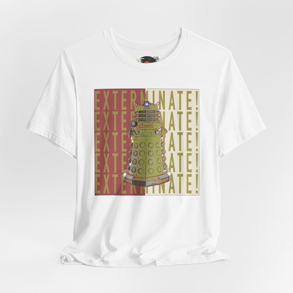 Dalek Exterminate Graphic Tee | Doctor Who Sci-Fi Robot Illustration
