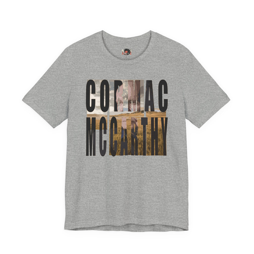 Cormac McCarthy Typography Tee | Western Landscape Text Art