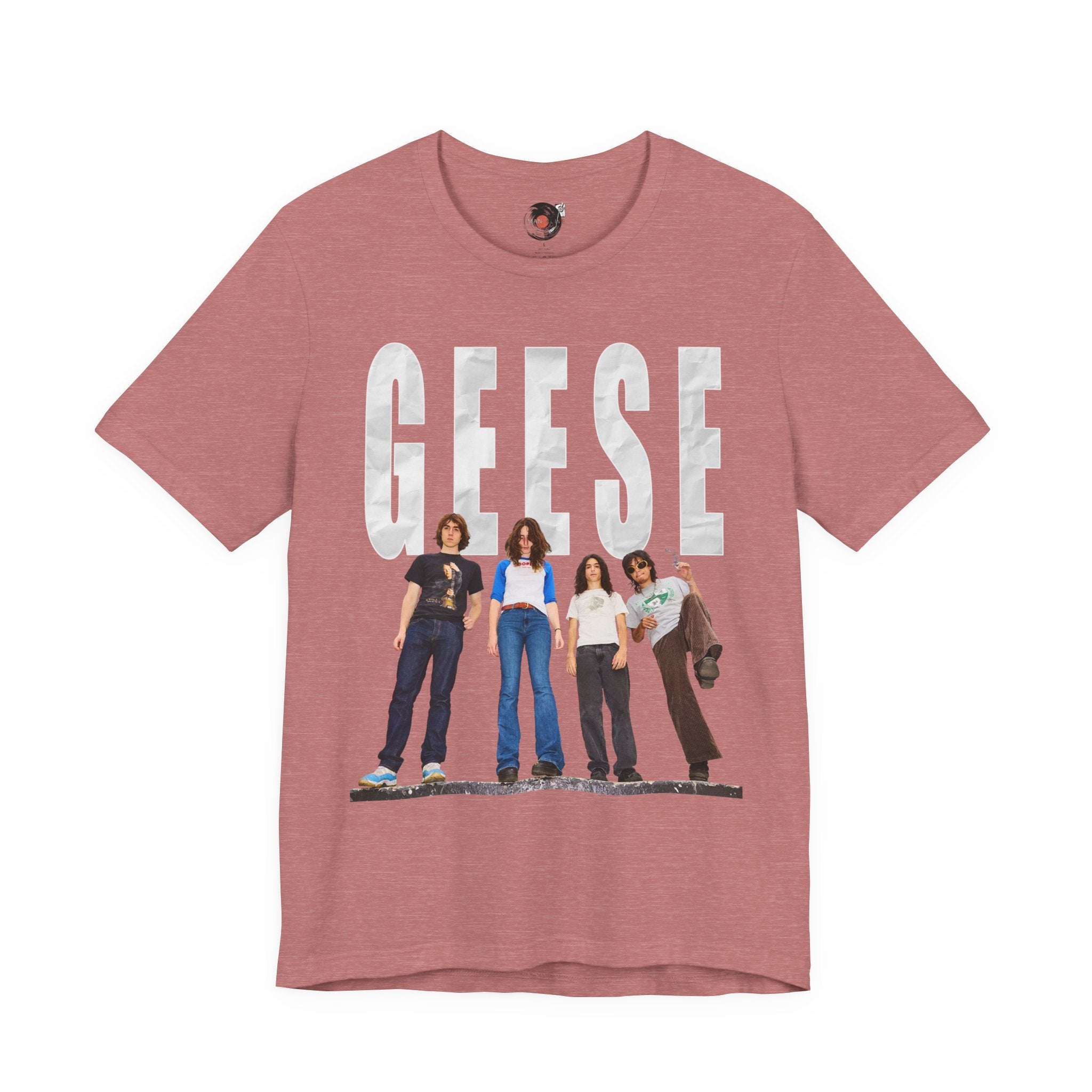 Geese Band Photo T-Shirt | Vintage Rock Tee, Group Photo Graphic