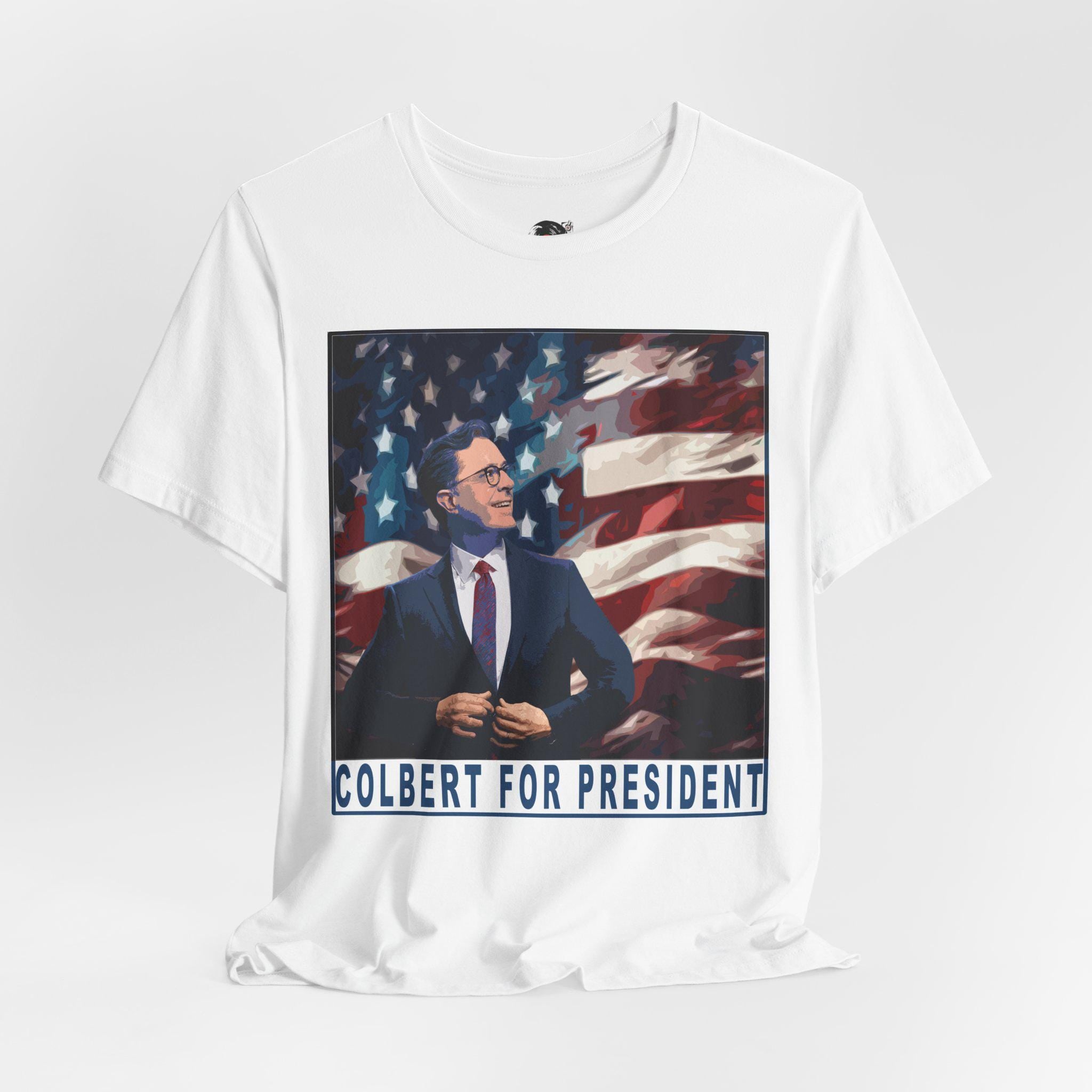 Stephen Colbert For President T-Shirt | Political Satire, American Flag Design
