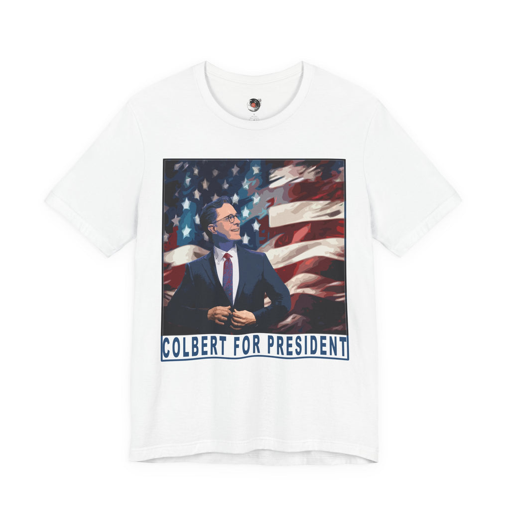 Stephen Colbert For President T-Shirt | Political Satire, American Flag Design