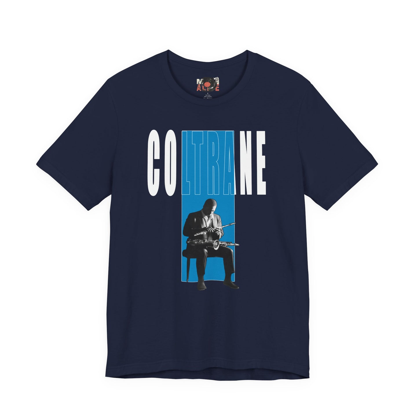 John Coltrane Jazz Music Graphic T-Shirt | Saxophone Portrait Tee