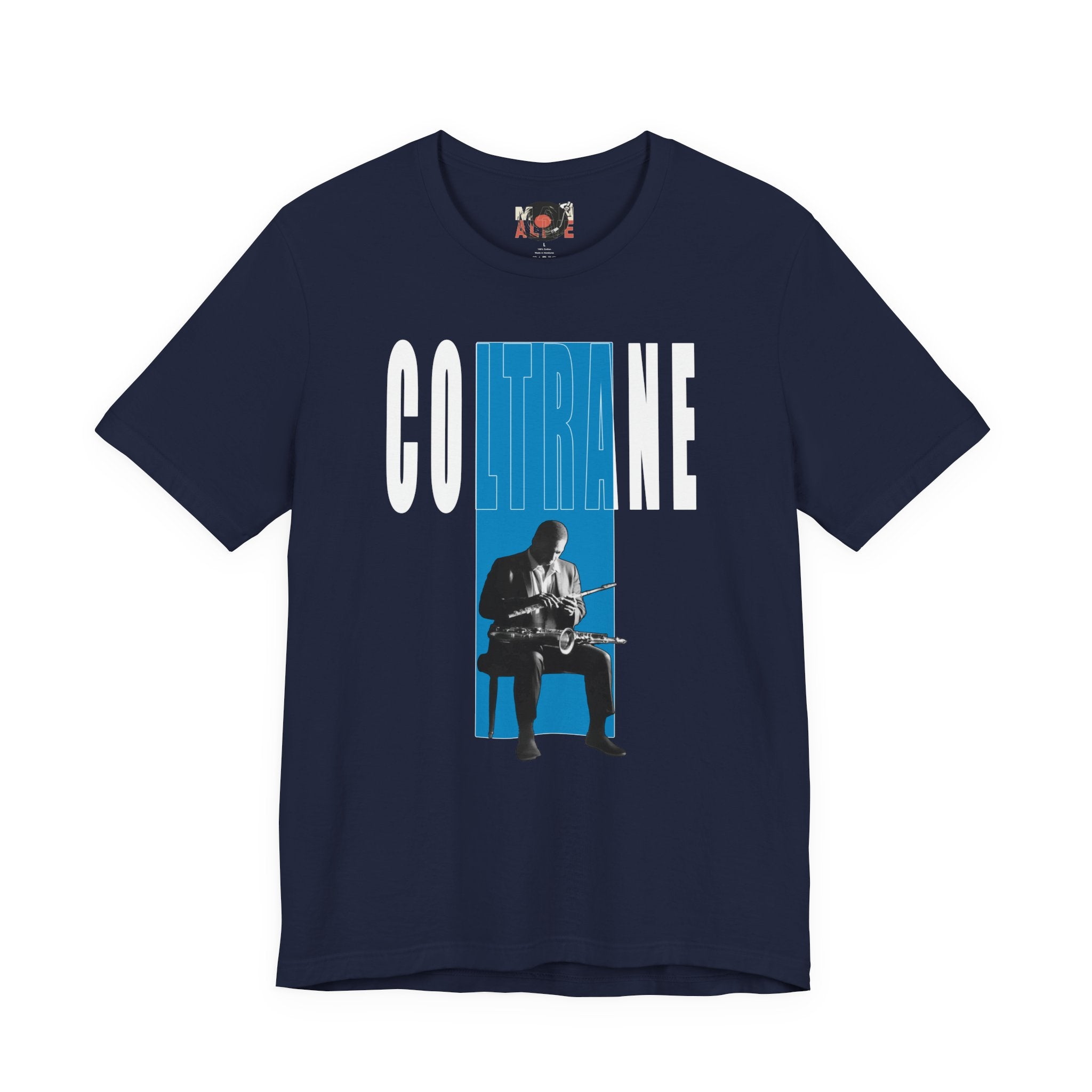 John Coltrane Jazz Music Graphic T-Shirt | Saxophone Portrait Tee