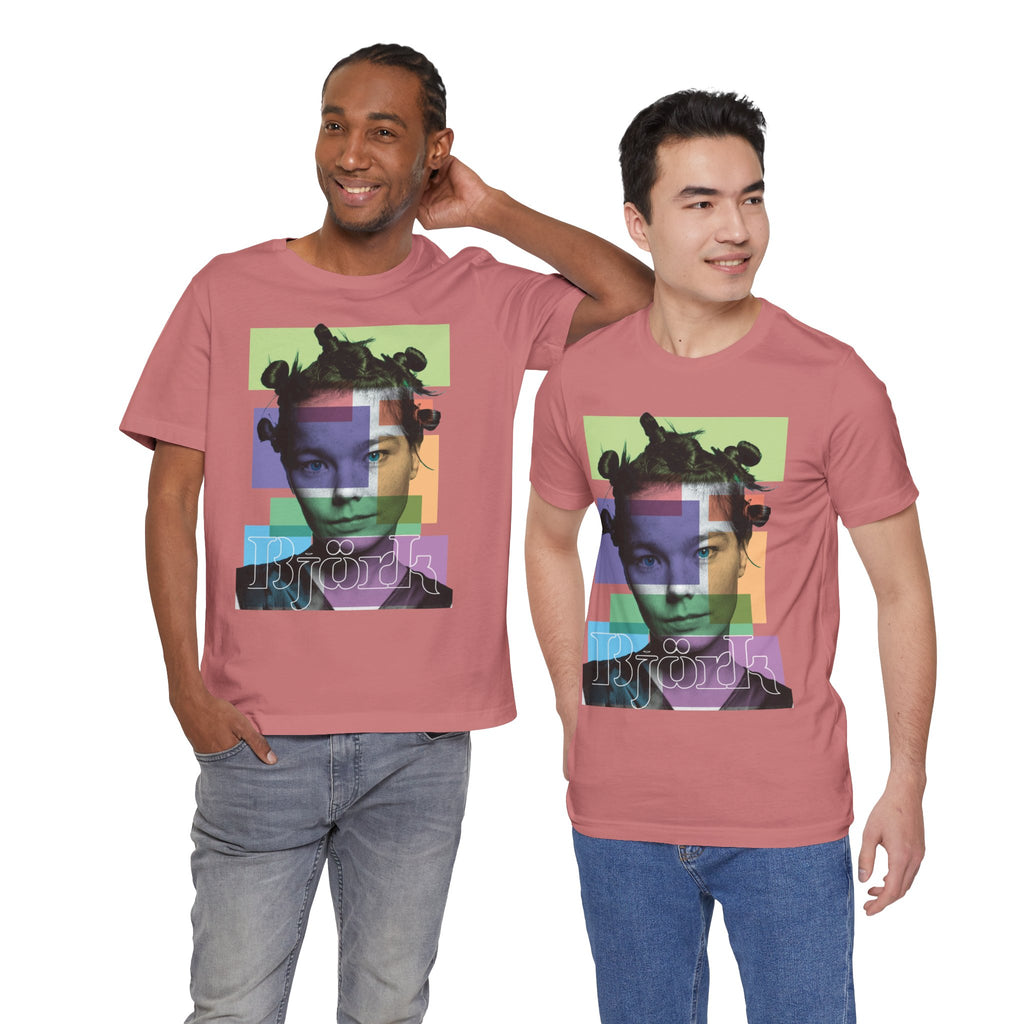 Bjork Portrait Pop Art Tee | Music Face Graphic T-shirt