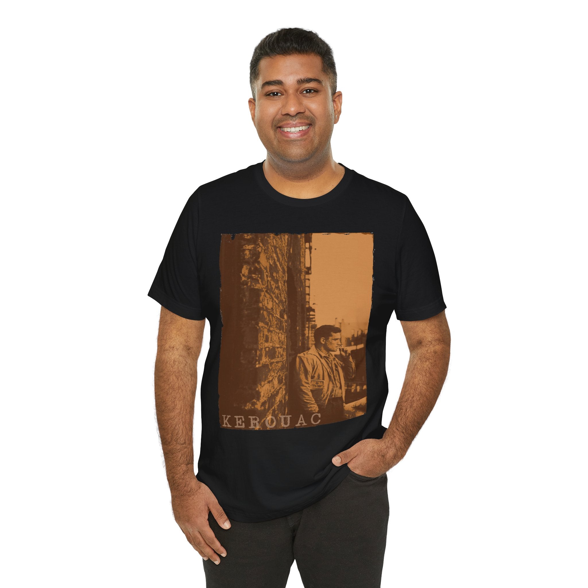Kerouac portrait T-Shirt | Beat poet graphic tee, vintage sepia photo
