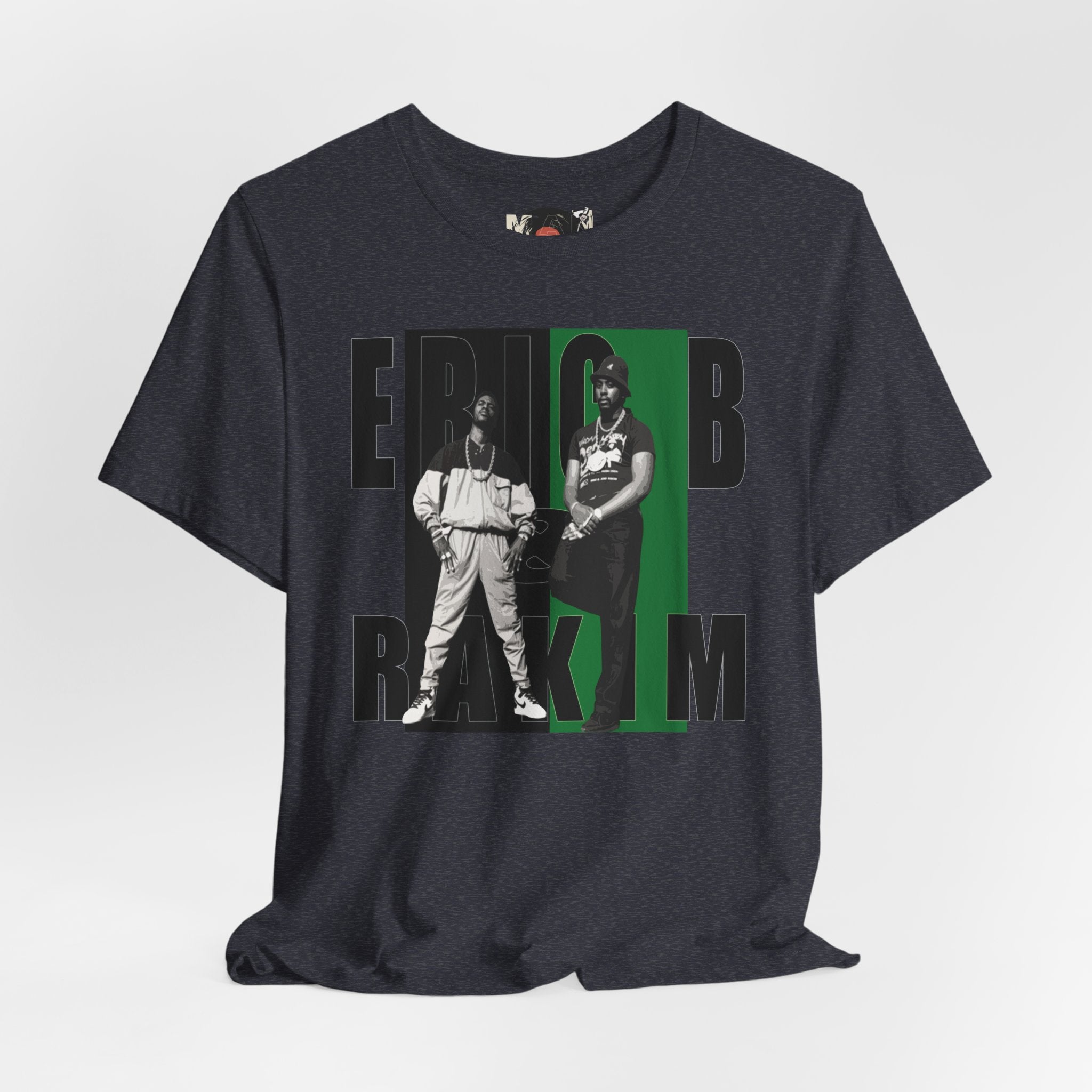 Eric B & Rakim Hip Hop Duo Graphic Tee | Black Green Rap Photo Print