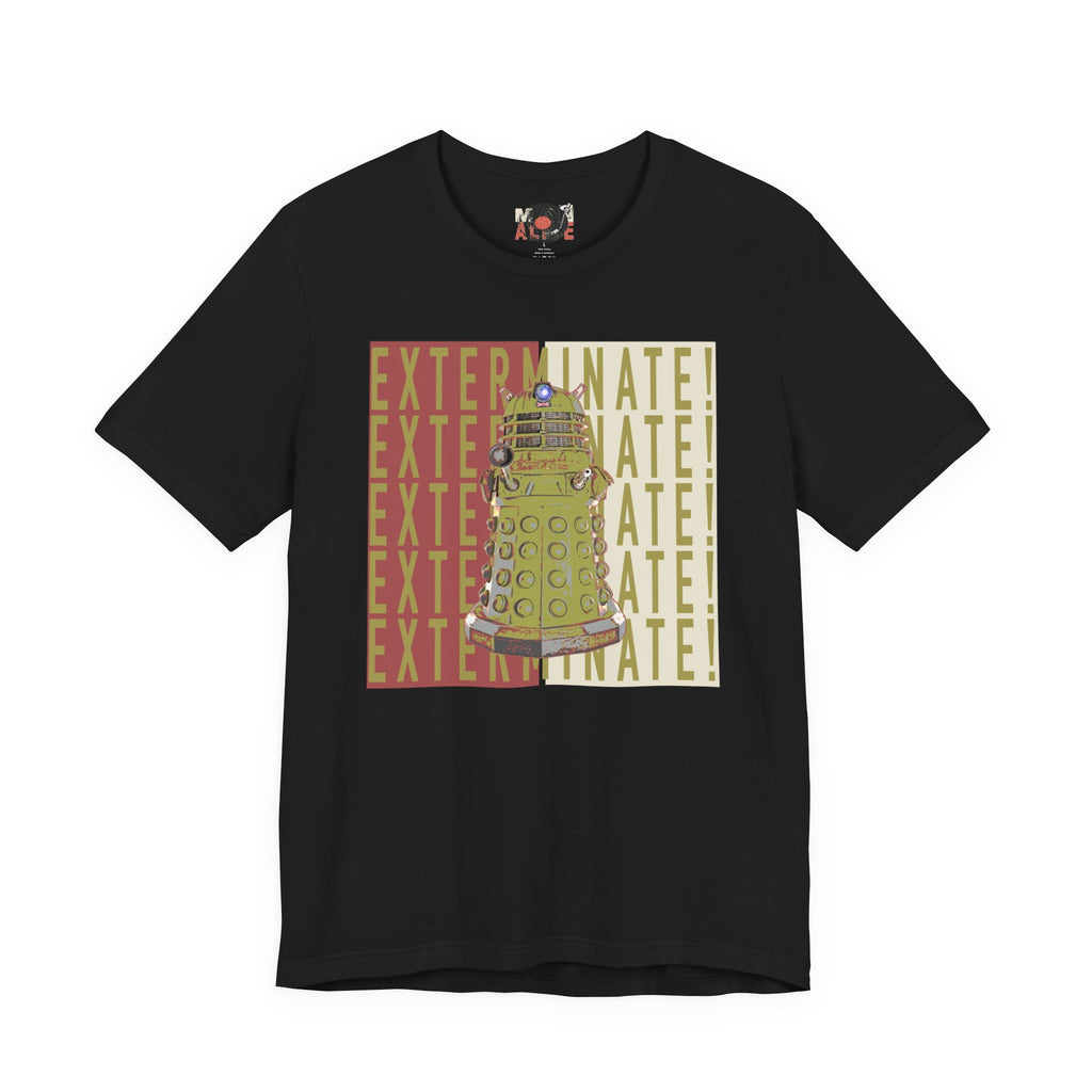Dalek Exterminate Graphic Tee | Doctor Who Sci-Fi Robot Illustration