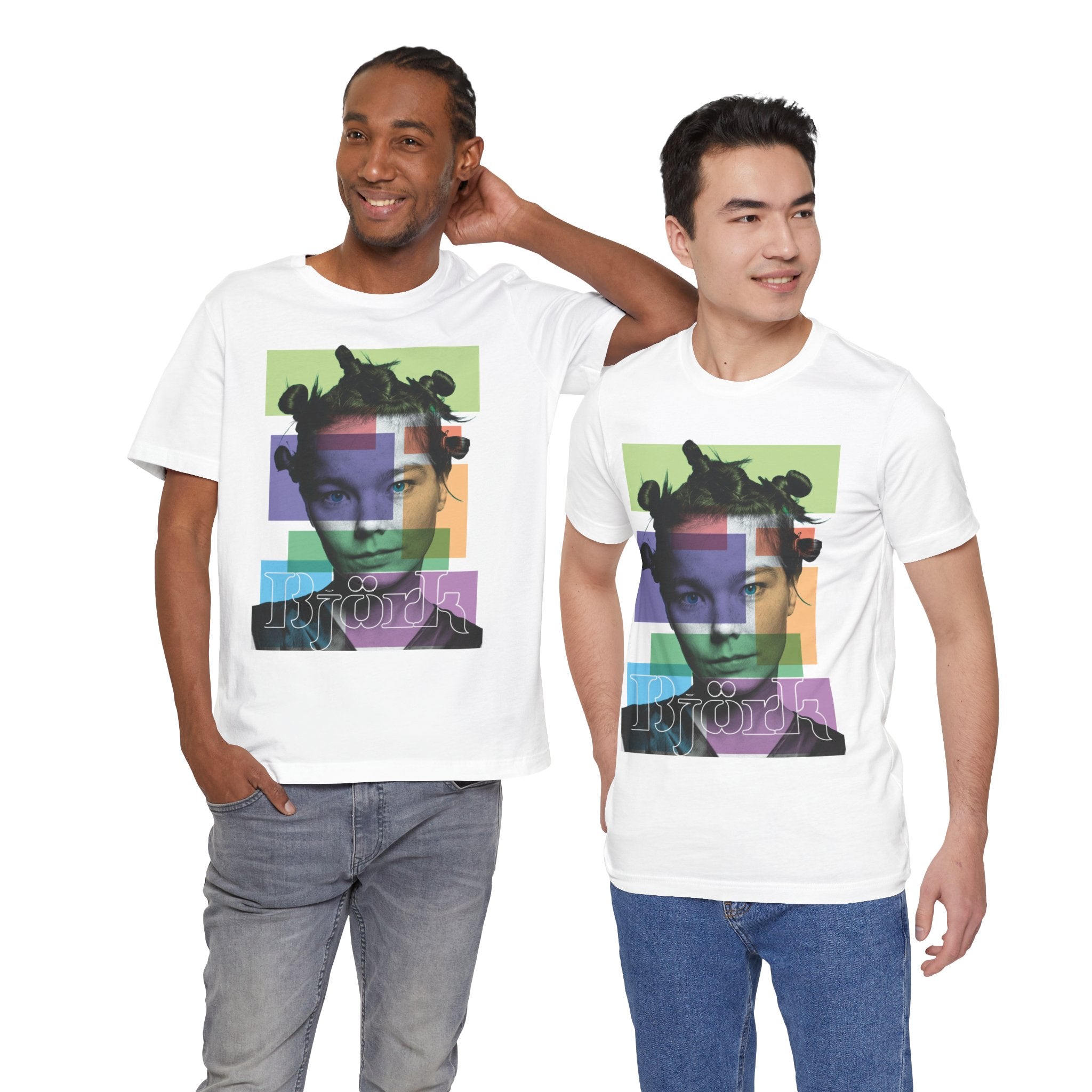 Bjork Portrait Pop Art Tee | Music Face Graphic T-shirt