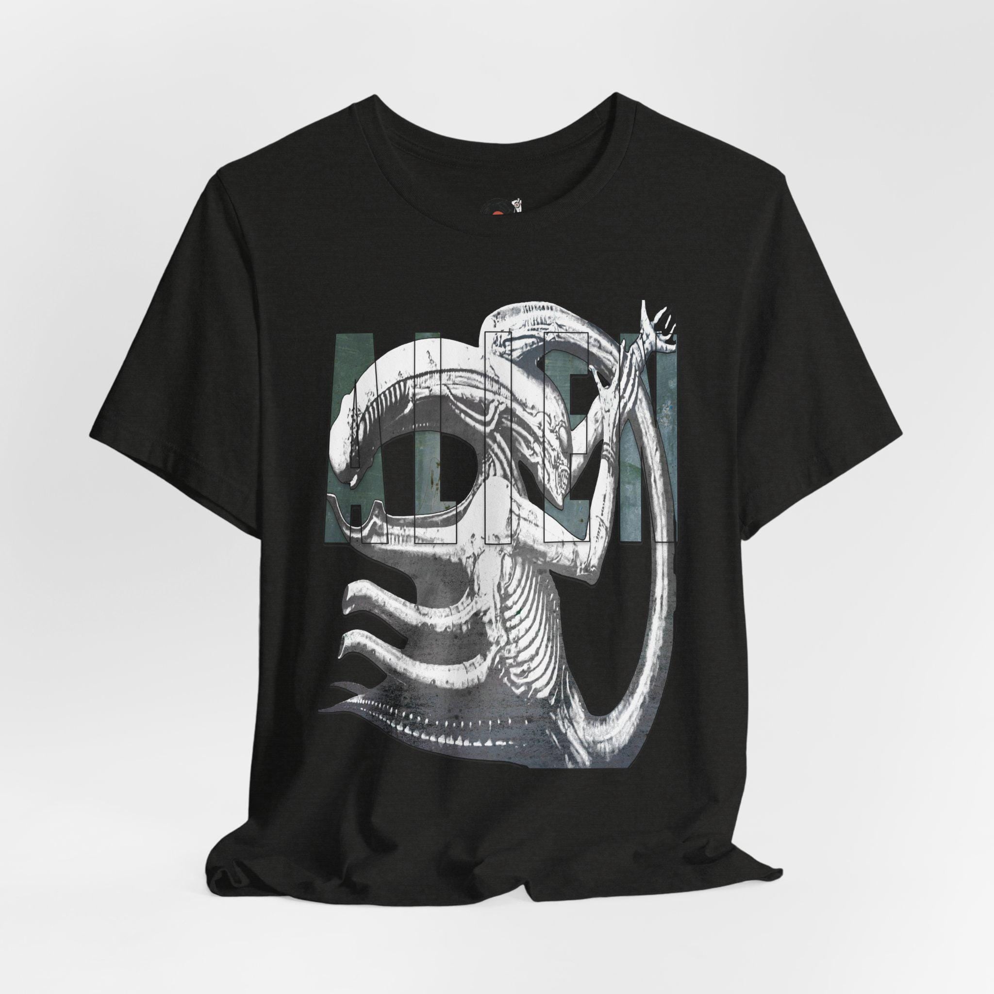 Sci-Fi Alien Illustration Tee | Alien Movie Graphic Shirt