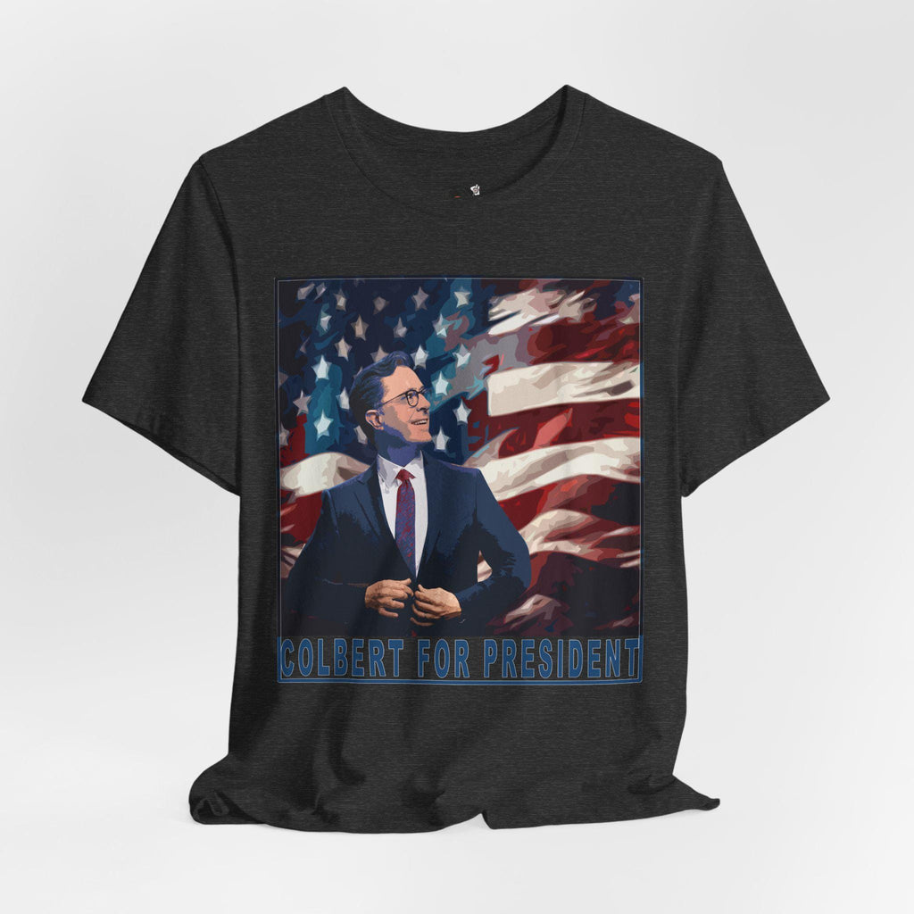 Stephen Colbert For President T-Shirt | Political Satire, American Flag Design