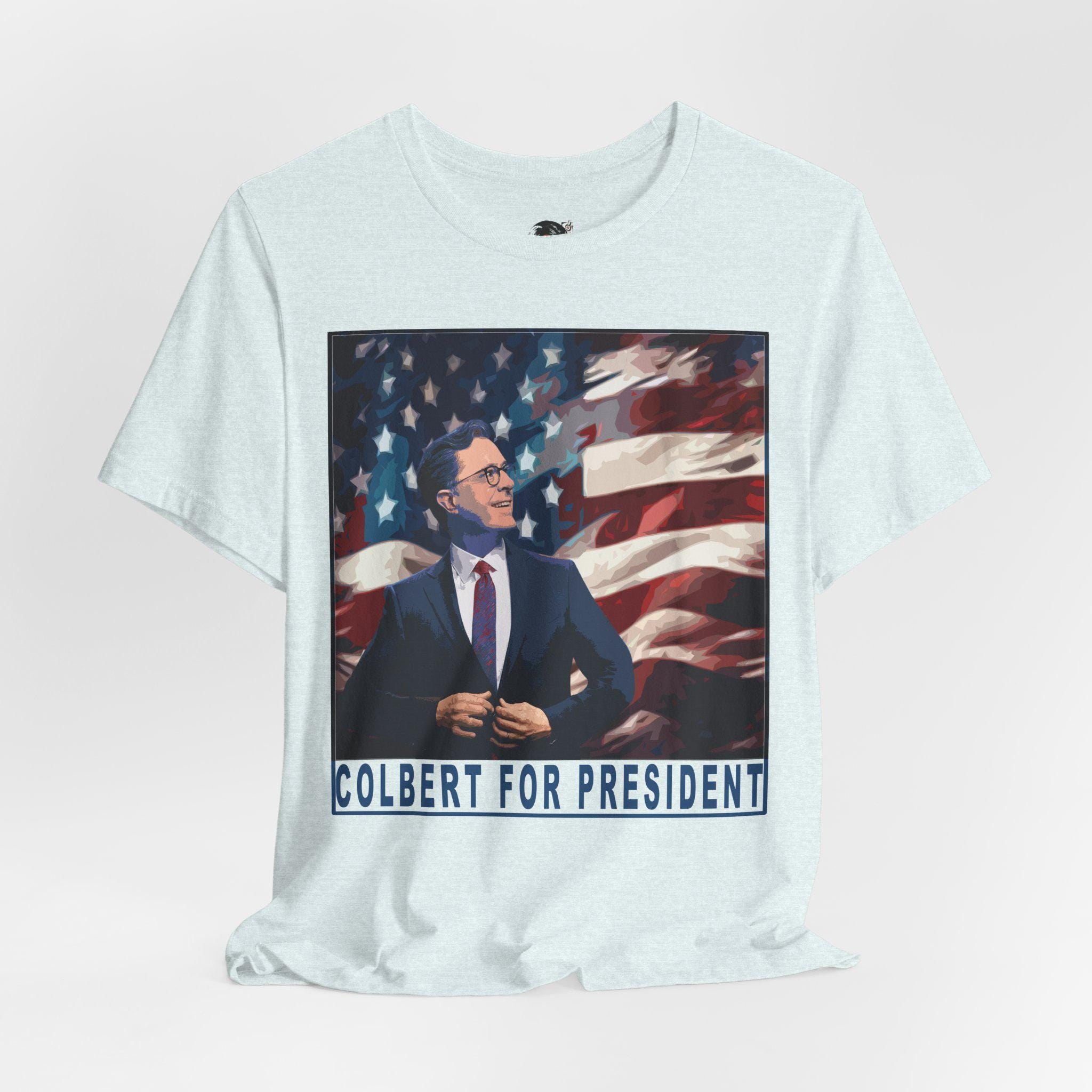 Stephen Colbert For President T-Shirt | Political Satire, American Flag Design