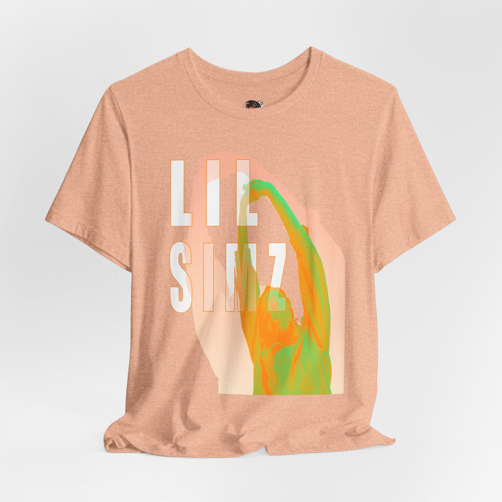 Lil Simz Hands Reaching Colorful Silhouette Tee | Hip Hop Rap Abstract Shirt